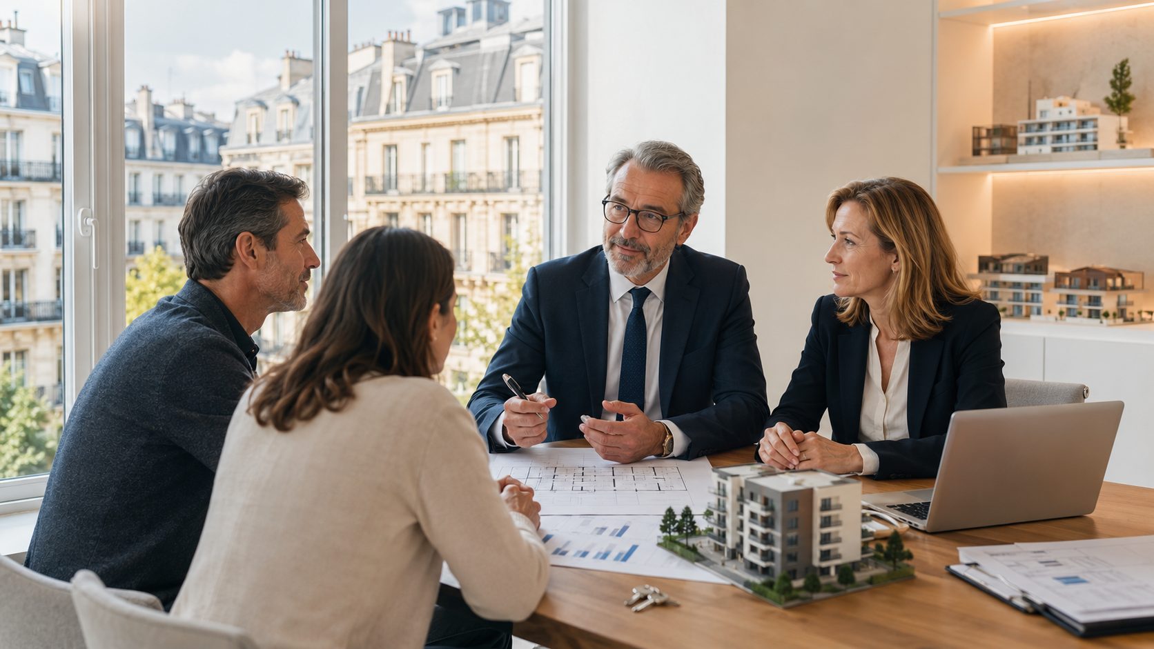 Investisseur immobilier échangeant avec son expert-comptable ADALTA
