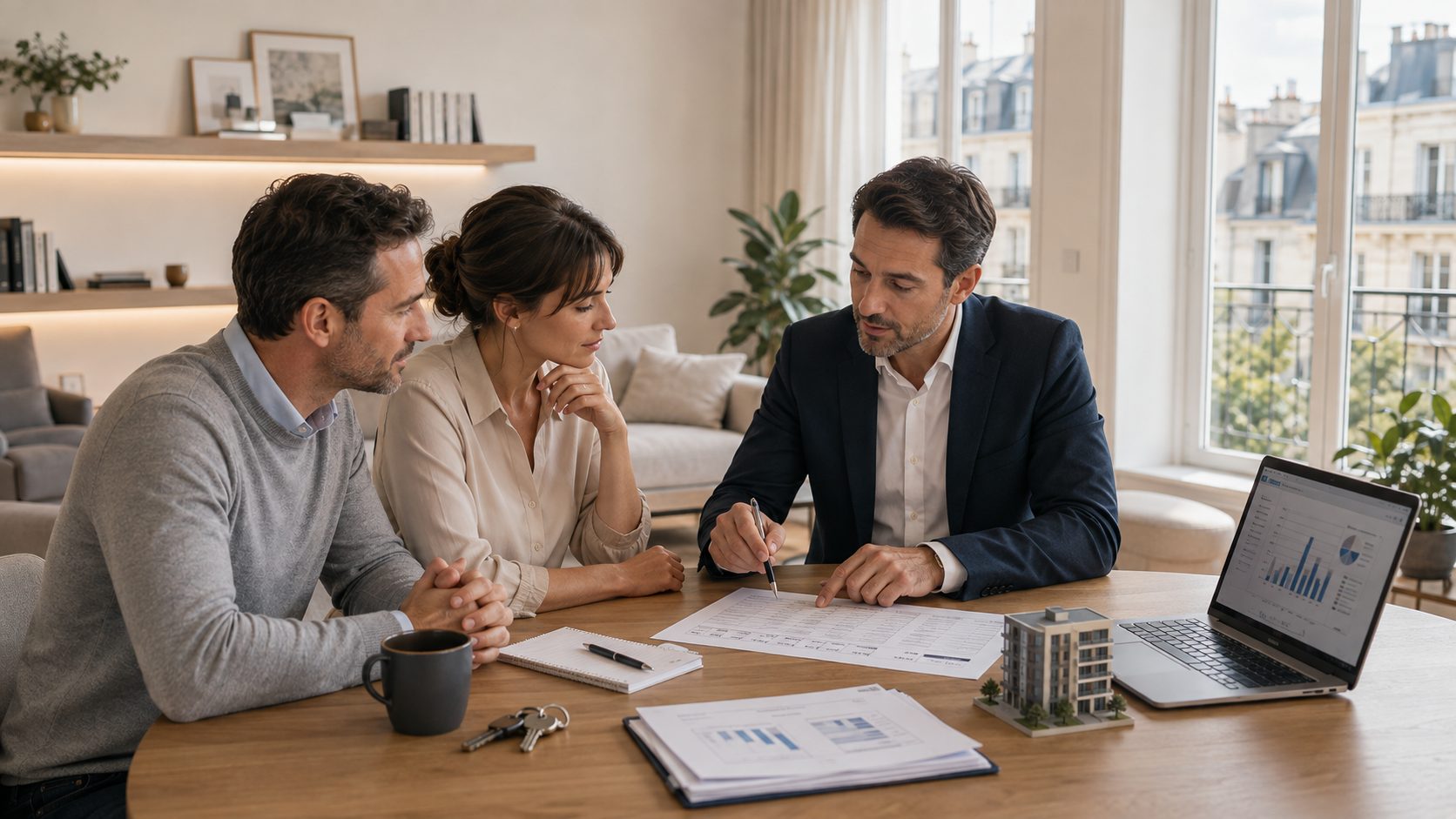 Investisseur en location meublée LMNP échangeant avec son expert-comptable ADALTA