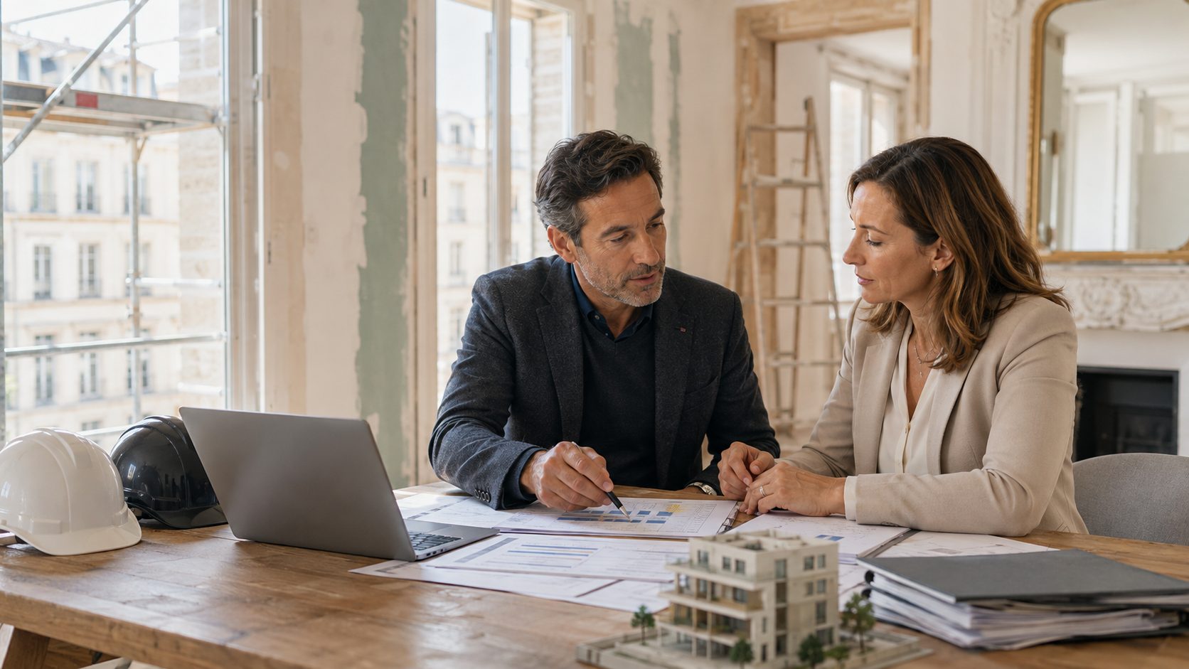 Entrepreneur en sous-location meublée échangeant avec son expert-comptable ADALTA